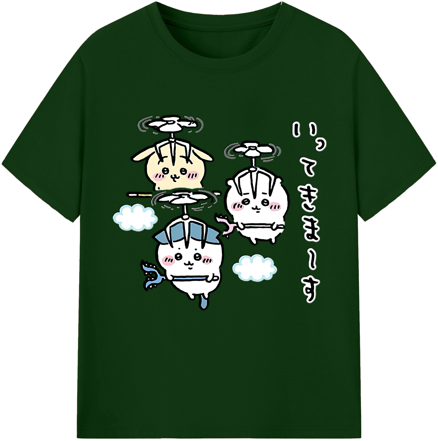 （画像用） ちいかわ ちいかわ Chii-kawa chiikawa 綿100％半袖Tシャツ（フロントプリント）